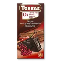 Torras Čokoláda bez cukru pepř skořice chilli